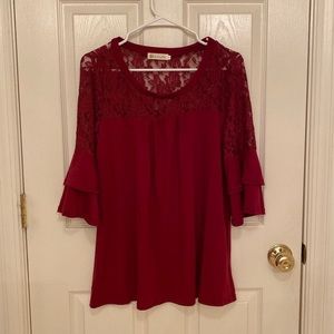 Red Lace Top
